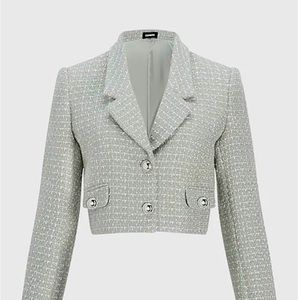 Express Cropped Tweed Jacket NWT